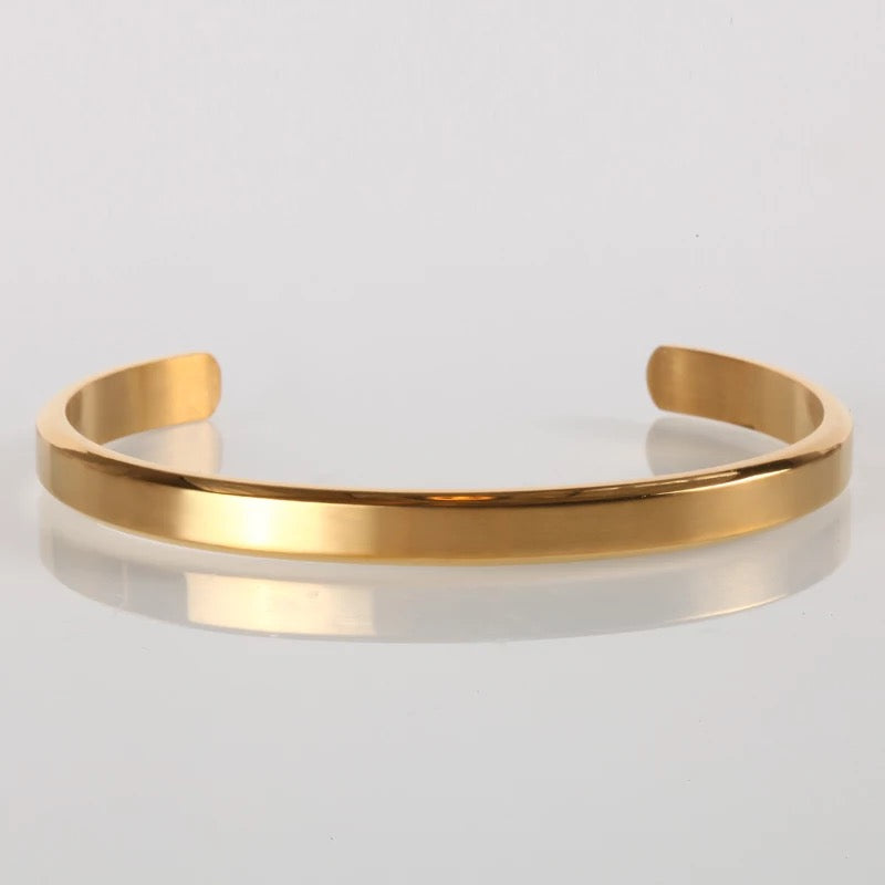 2shup Classy Plain Fine Polished Cuff Bracelets