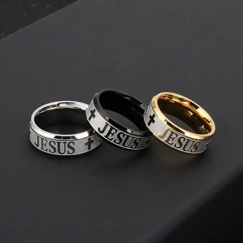 Christian Jesus Stainless Steel Band Ring