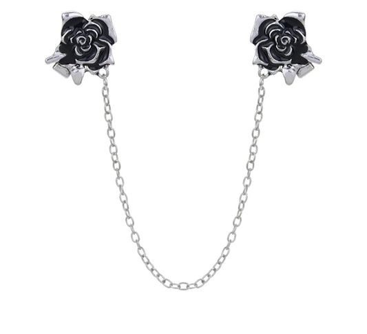 Vintage Flower Tassel Chain Collar Pin Clip