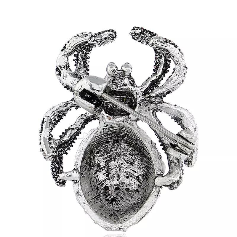 Rhinestone Metal Spider Brooch Brooch