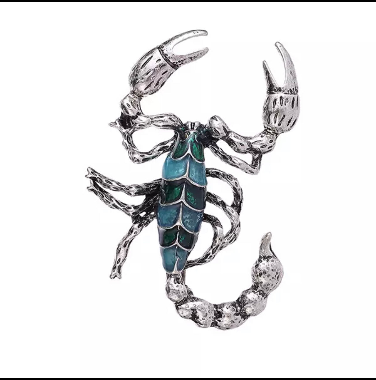 Dual Color Enamel Scorpion Brooch