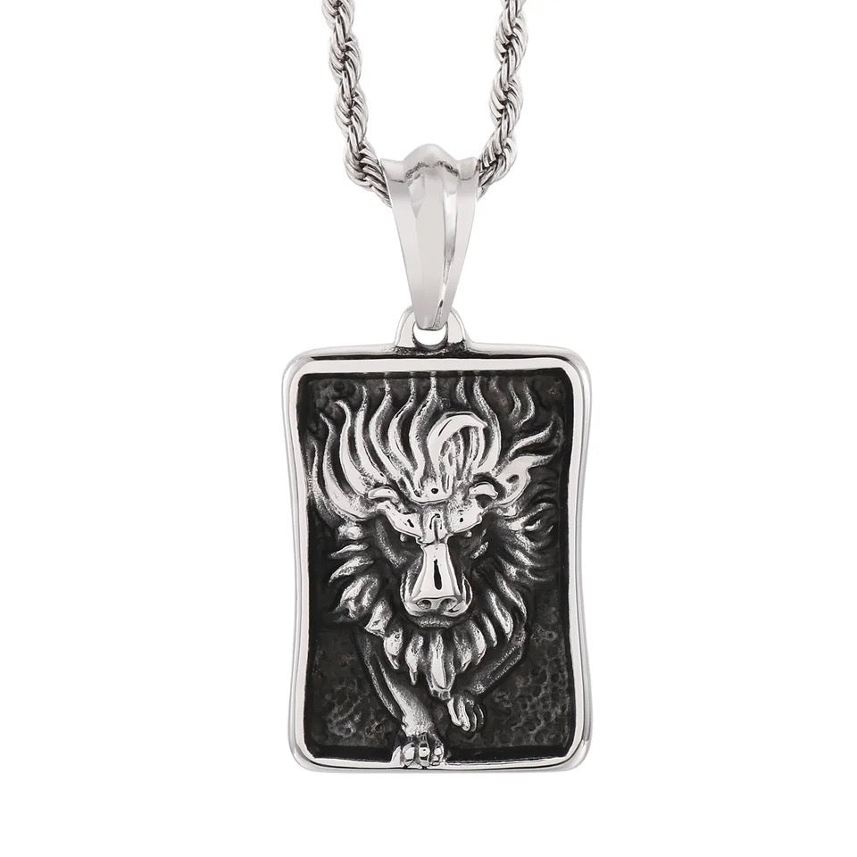 Classic Men 316L Stainless Steel Lion Pendant