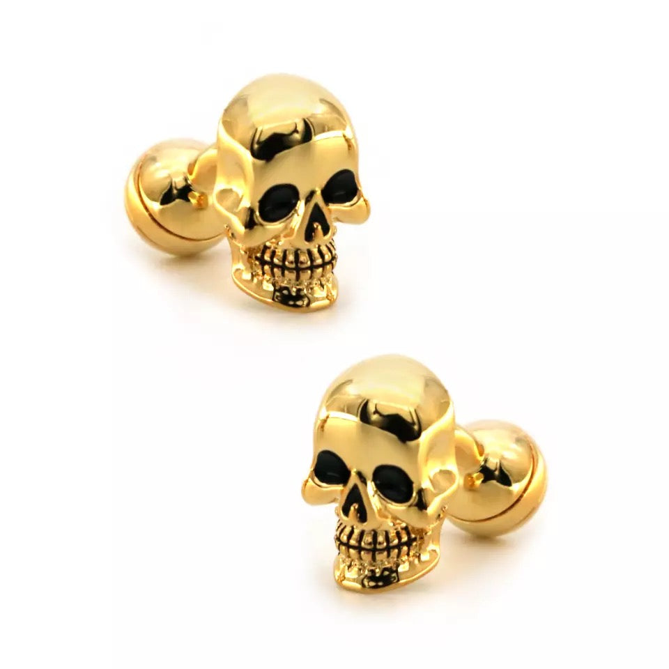 2shup Steel Skull Cufflinks