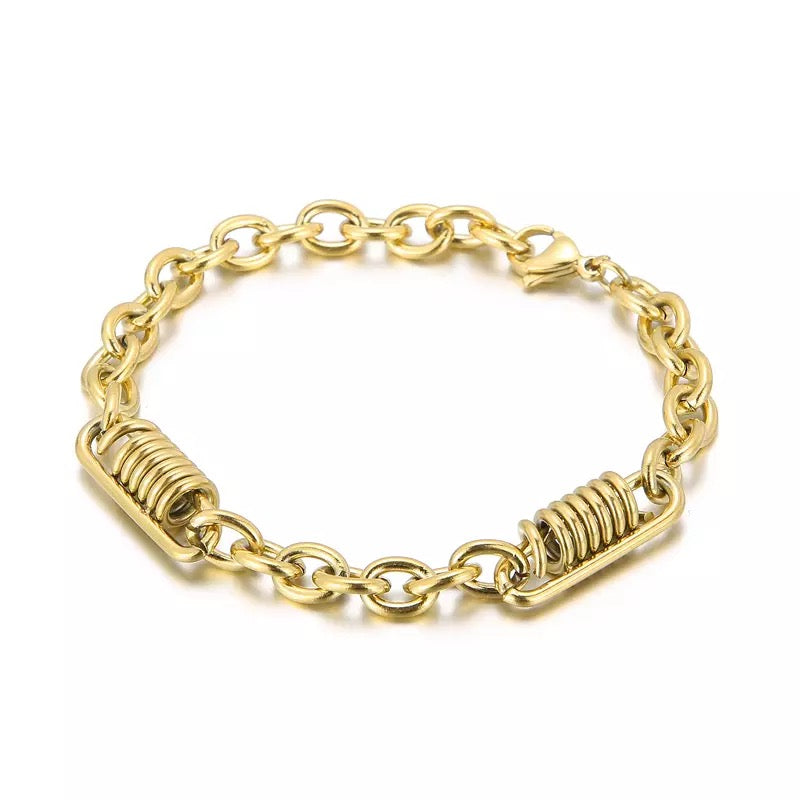 Spring Charm Simple Link Chain Bracelet