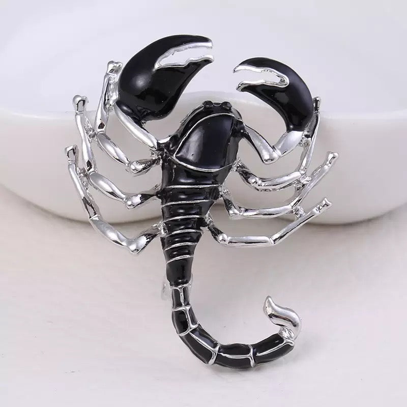 Enamel Scorpion Brooch