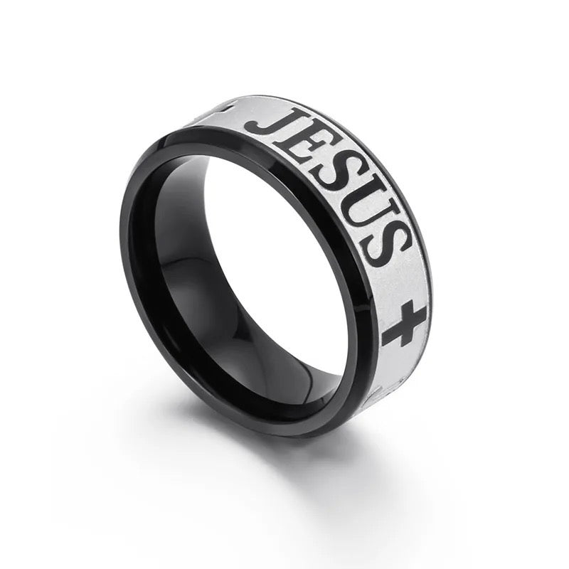 Christian Jesus Stainless Steel Band Ring