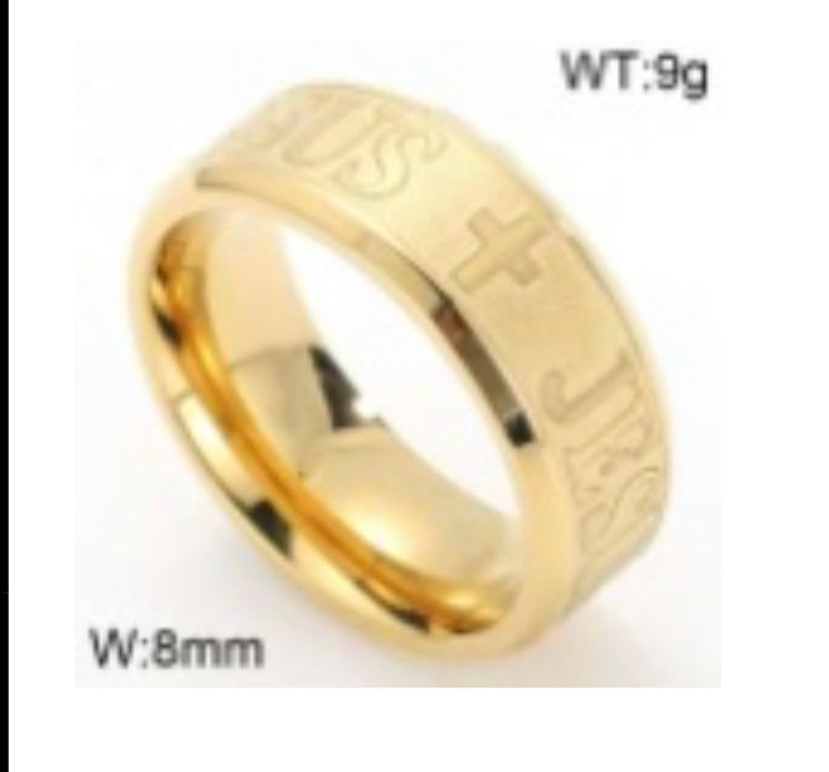 Christian Jesus Stainless Steel Band Ring