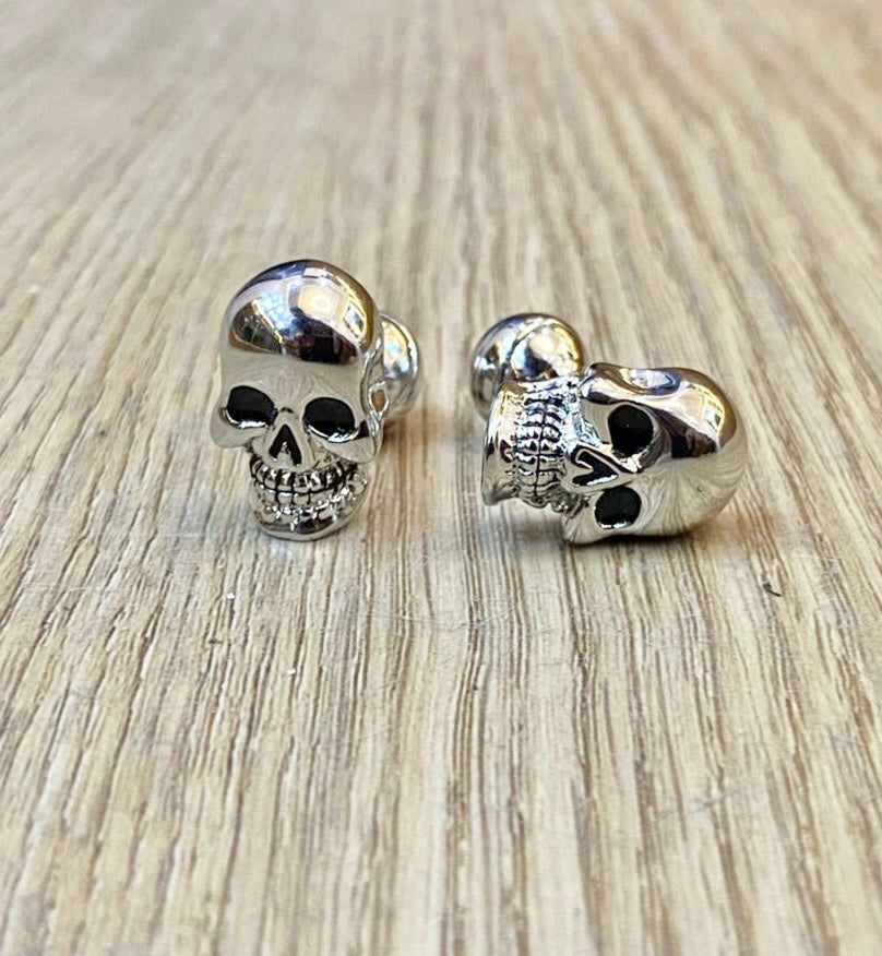 2shup Steel Skull Cufflinks