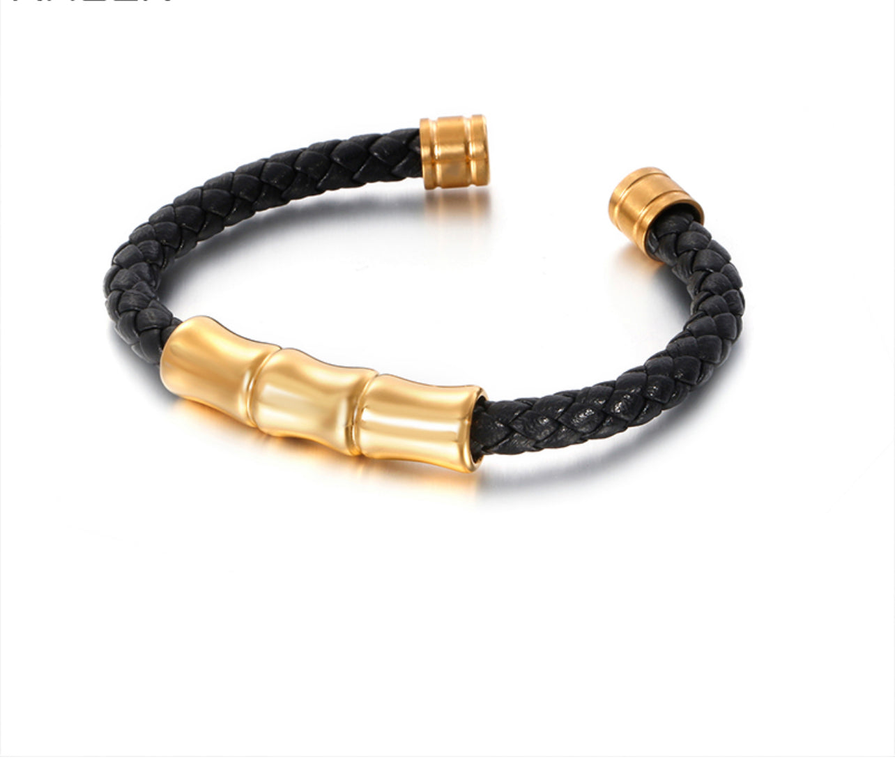 2shup Adjustable Woven Leather Bamboo Bracelets