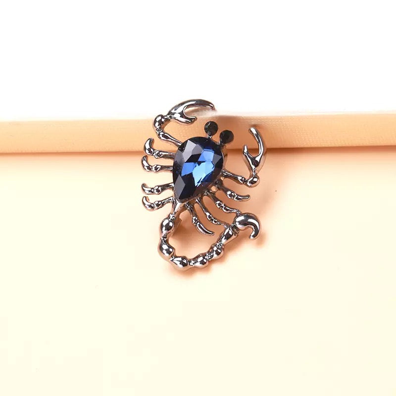 Crystal Scorpion Brooch