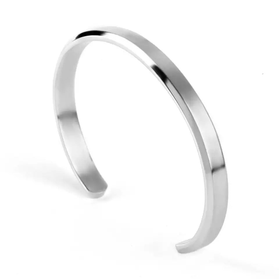 2shup Classy Plain Fine Polished Cuff Bracelets