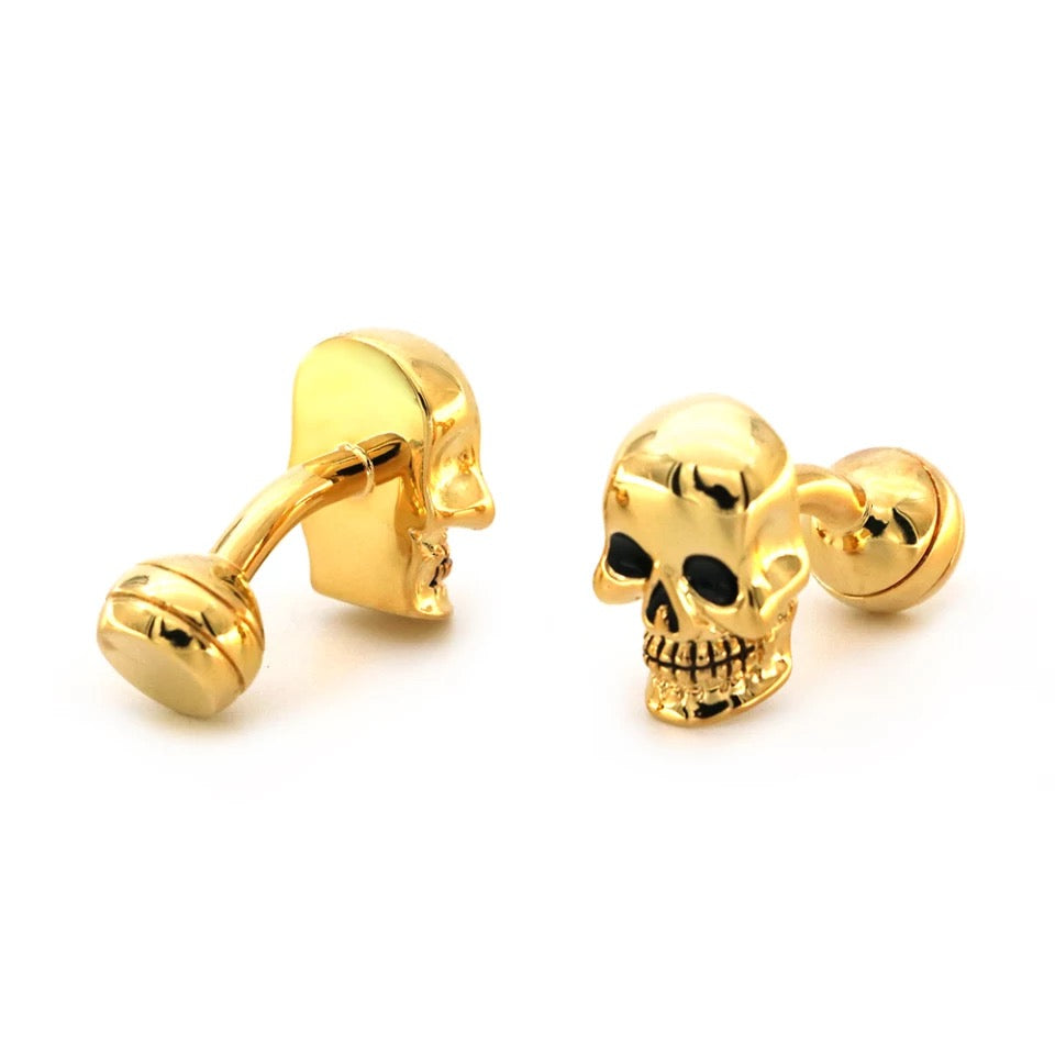 2shup Steel Skull Cufflinks