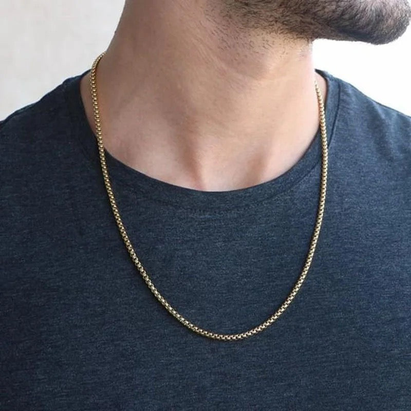 2mm Box Link Chain Necklace