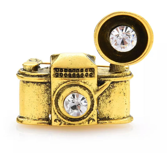 Vintage Camera Brooch