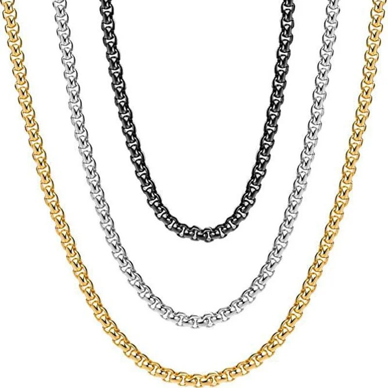 2mm Box Link Chain Necklace