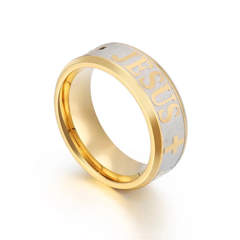 Christian Jesus Stainless Steel Band Ring