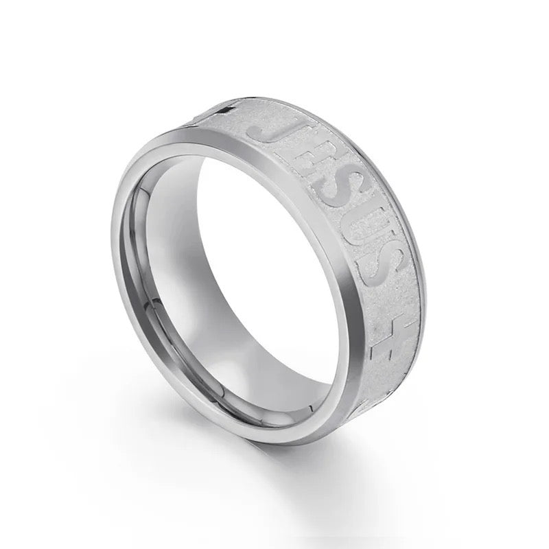 Christian Jesus Stainless Steel Band Ring