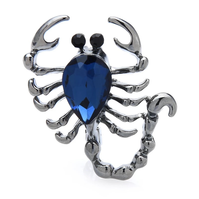 Crystal Scorpion Brooch