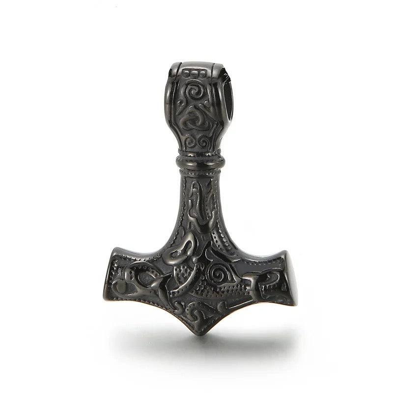 Norse Viking Thor Hammer 316L Stainless Steel Pendant