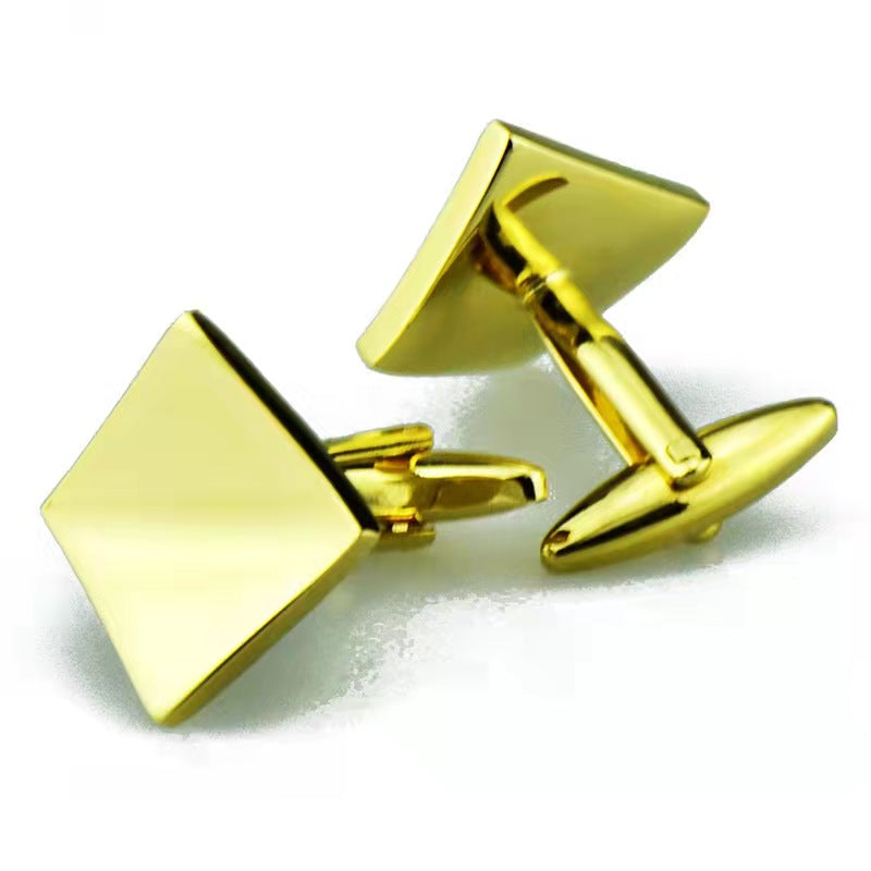 Semi Folded Square Steel Cufflinks