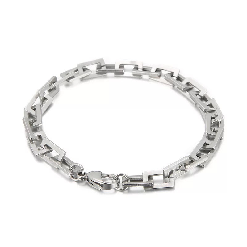 7mm Square Link Chain Bracelet