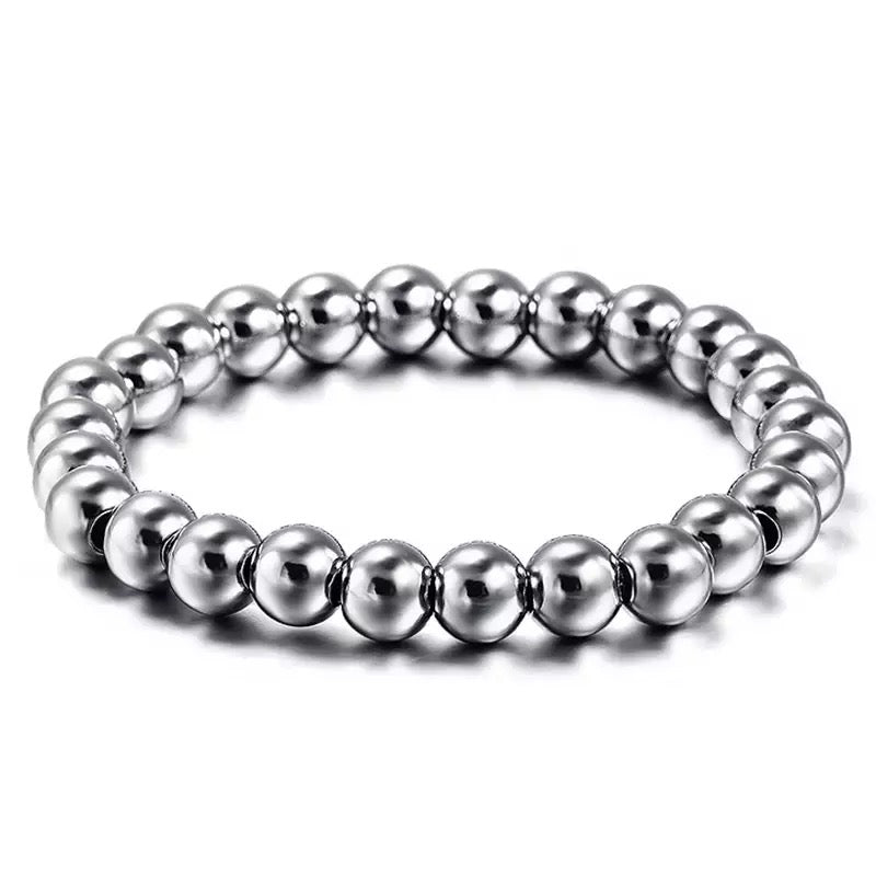 316L Stainless Steel 8mm Ball Link Bracelet