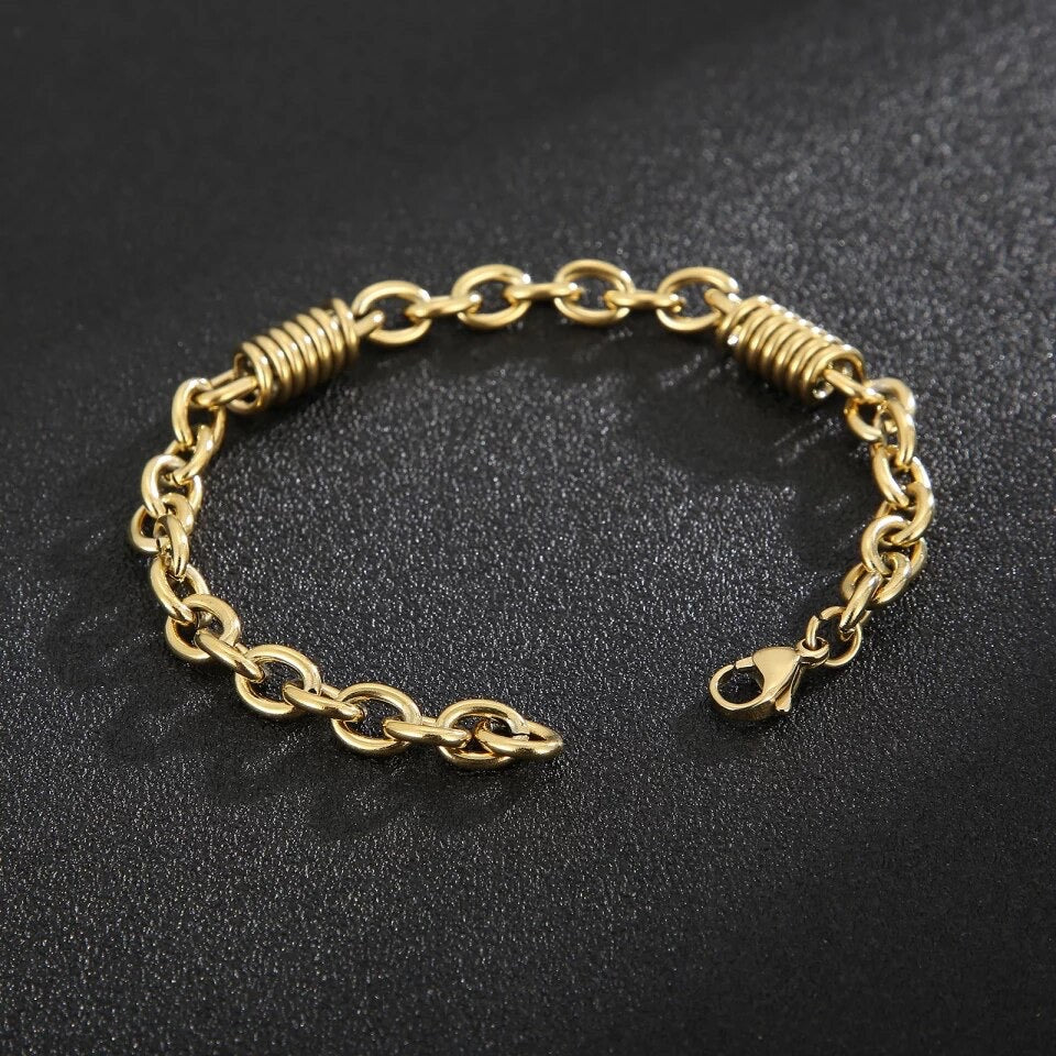 Spring Charm Simple Link Chain Bracelet