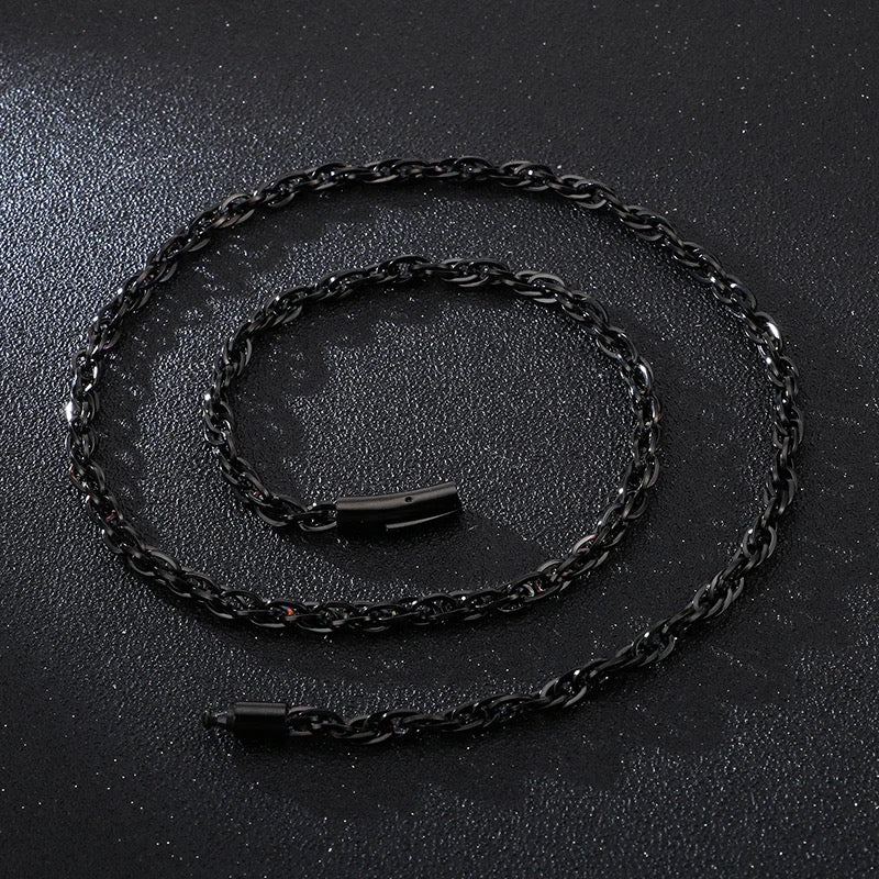 Dainty Round Link Chain Charm Choker Necklace