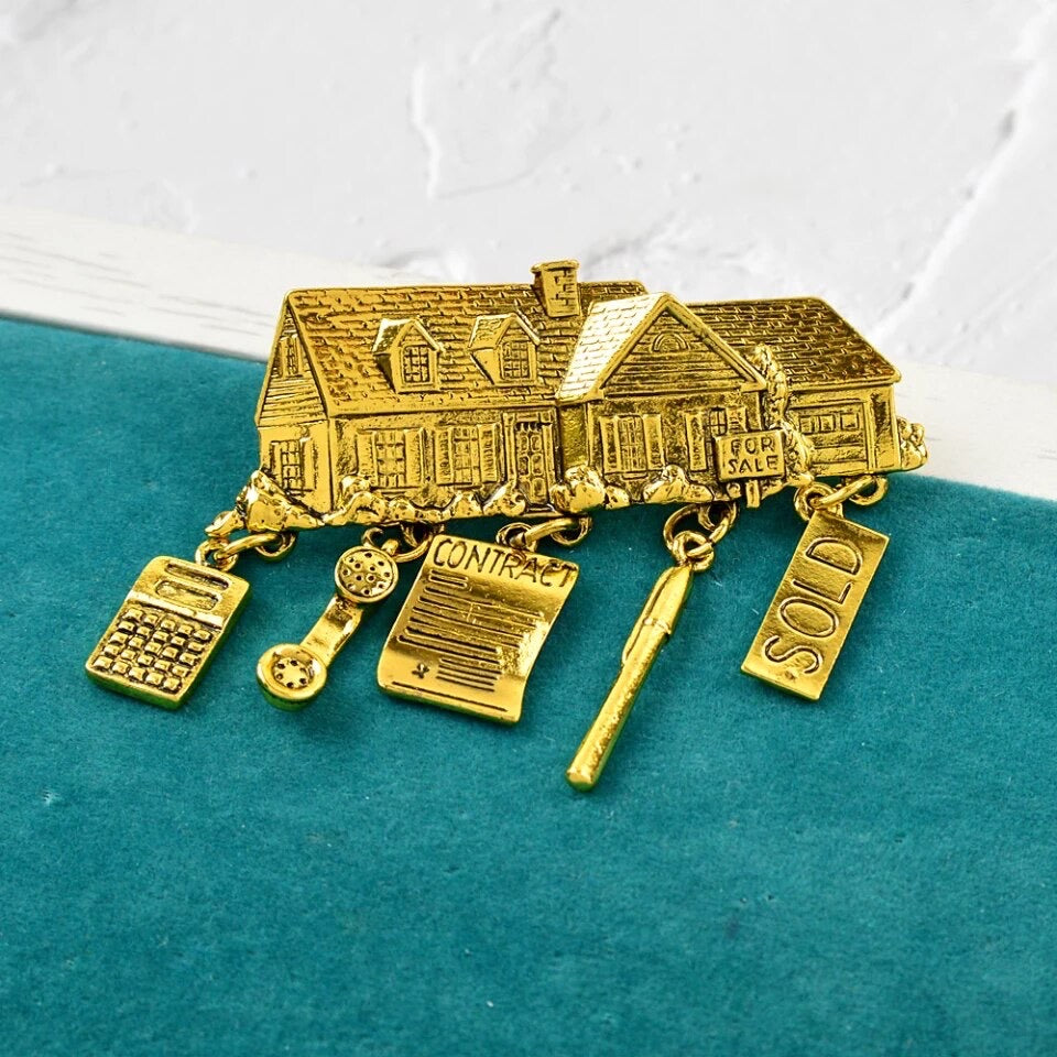 Realtor Real Estate Brooch