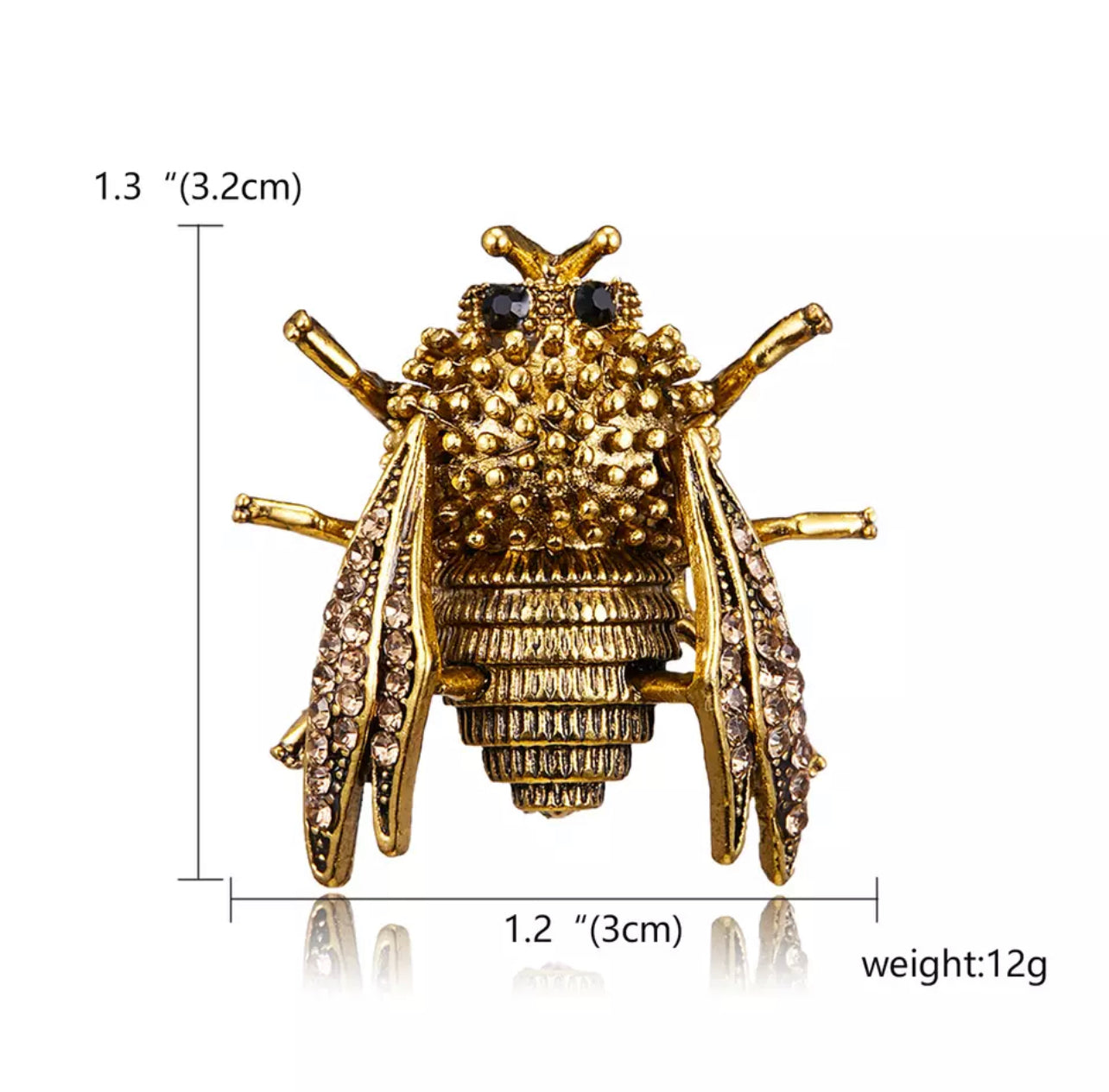 Antique Gold Bee Brooch