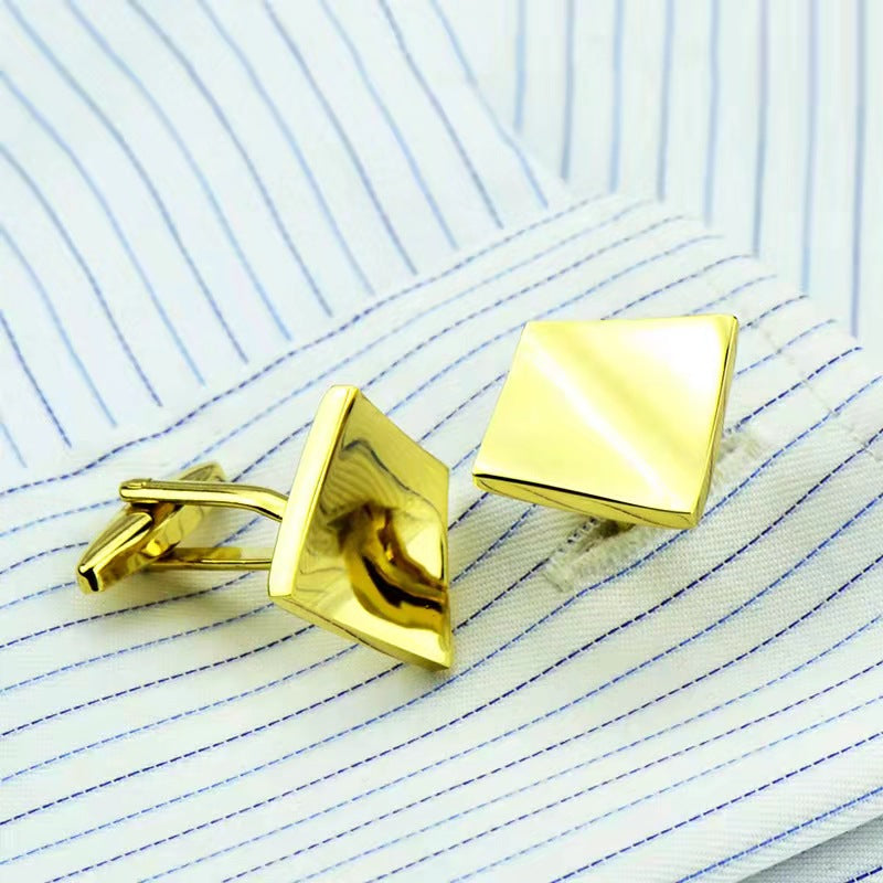 Semi Folded Square Steel Cufflinks