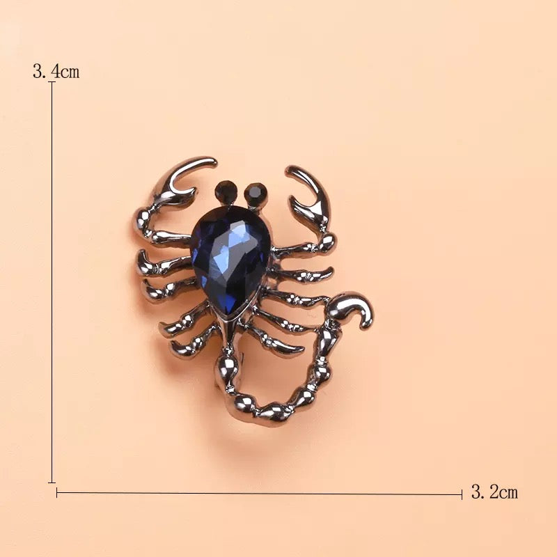 Crystal Scorpion Brooch